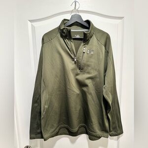 Under Armour Coldgear Men's Armour Fleece 1/4 Zip Olive Green pullover, Size XL